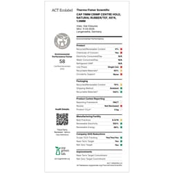 Fisherbrand 11mm Aluminum Crimp Seal, Silver, Center Hole, Assembled Septum Red-Orange, Transparent | Buy Online | Fisher Scientific